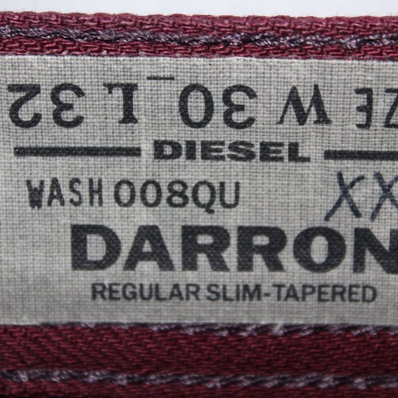 Diesel Darron Dark Red Jeans - Picture 7 of 9